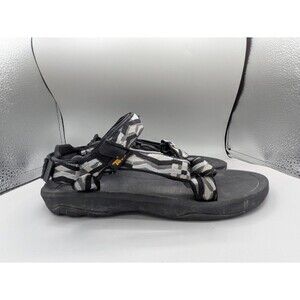 Teva Hurricane Womens Black White Synthetic Sport Sandals Shoes  Size 7